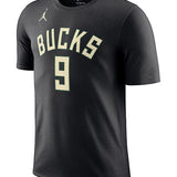 Jordan 2022 Statement Edition Bobby Portis Jr Milwaukee Bucks T-Shirt In Black - Front View