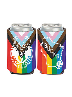 Wincraft Pride Progressive Koozie In Rainbow Colors - Combined Both Sides View
