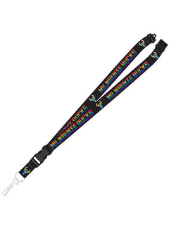 Pro Specialties Group Pride Rainbow Milwaukee Bucks Lanyard - Front View