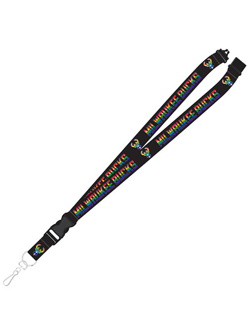 Pro Specialties Group Pride Rainbow Milwaukee Bucks Lanyard