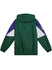 Mitchell & Ness HWC THRW Milwaukee Bucks Full Zip Windbreaker Jacket In Green, White & Purple - Back View