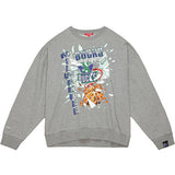 Mitchell & Ness HWC '93 Big Face 6.0 Milwaukee Bucks Crewneck Sweatshirt In Grey - Front View