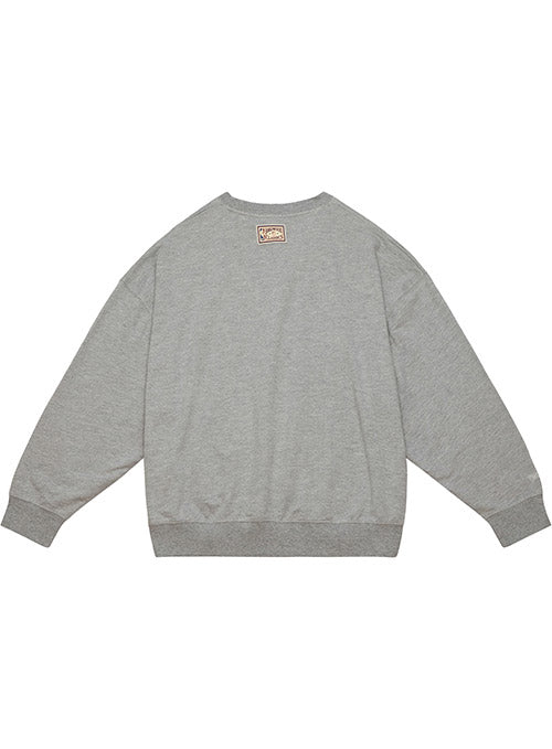 Mitchell & Ness HWC '93 Big Face 6.0 Milwaukee Bucks Crewneck Sweatshirt In Grey - Back View