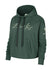 Nike CTS GX Milwaukee Bucks Hooded Cropped Sweatshirt In Green - Front View