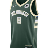 Nike 2022 Icon Edition Bobby Portis Jr Milwaukee Bucks Swingman Jersey In Green - Front View