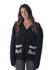 Bucks In Six x The Wild Collective  Milwaukee Bucks Black Button Cardigan-female, front