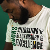 Item of the Game 2025 Milwaukee Bucks Black History Month Celebration T-Shirt-model