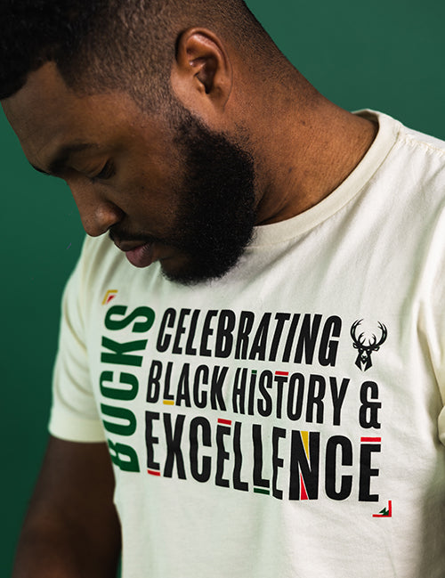 Item of the Game 2025 Milwaukee Bucks Black History Month Celebration T-Shirt-model