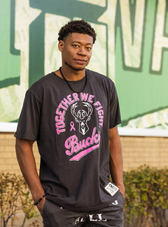 Roots Of Fight Breast Cancer Awareness Milwaukee Bucks T-Shirt-front