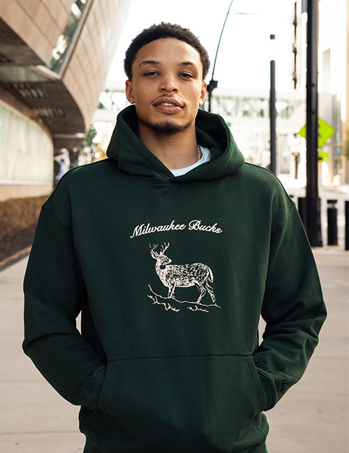 Bucks In Six x Lost Files In The Woods Milwaukee Bucks Hooded Sweatshirt
