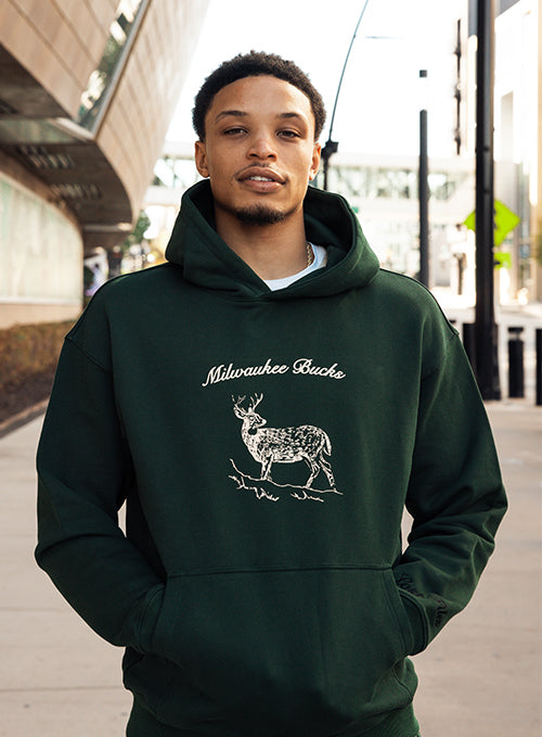 Bucks In Six x Lost Files In The Woods Milwaukee Bucks Hooded Sweatshirt