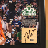 Signed Artsman Bucks Championship Key Moment - Khris Middleton Court Frame-SIGNATURE