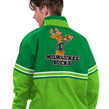 Starter HWC '68 Hit Run Milwaukee Bucks 1/2 Zip Pullover Jacket-back