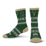 For Bare Feet Team Sweater Milwaukee Bucks Crew Sock