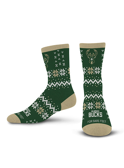 For Bare Feet Team Sweater Milwaukee Bucks Crew Sock