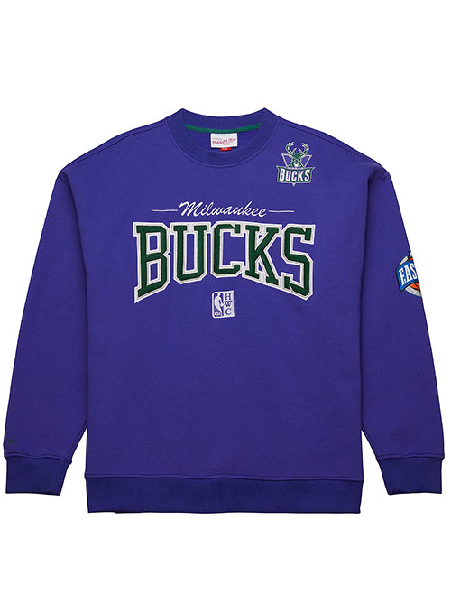 Mitchell & Ness HWC '68 Block There Milwaukee Bucks Crewneck Sweatshirt-front