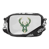 FOCO Clear Camera Milwaukee Bucks Crossbody Bag-CLOSE UP