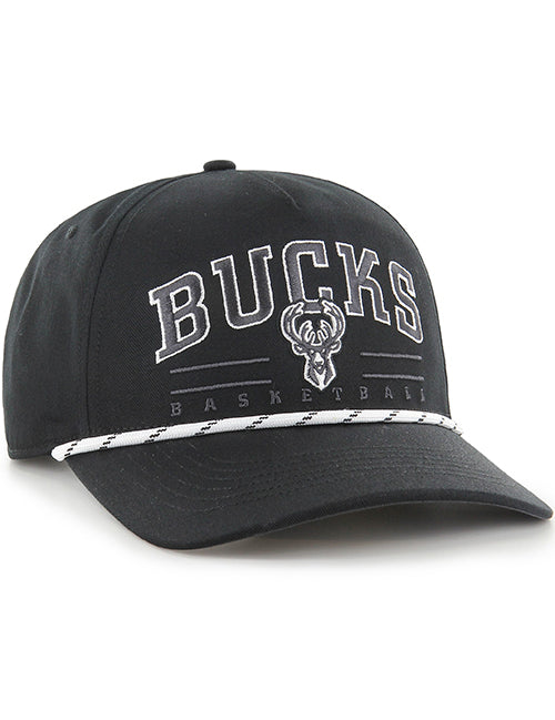 '47 Brand Anthracite Milwaukee Bucks Hitch Snapback Hat-angled right