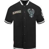 Pro Standard Reverse Terry Milwaukee Bucks Varsity Wool Jacket-Front