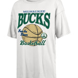 Women's '47 Brand 2024-25 City Edition Sadie Milwaukee Bucks Down Court T-Shirt-front