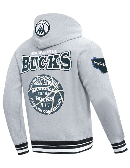 Pro Standard Day One Milwaukee Bucks Hooded Sweatshirt-angled back