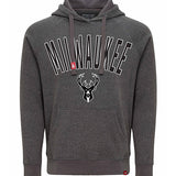 Sportiqe Olsen Herringbone Milwaukee Bucks Hooded Sweatshirt-front