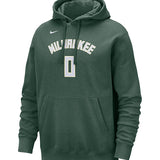 Nike 2022 Icon Damian Lillard Milwaukee Bucks Hooded Sweatshirt-front
