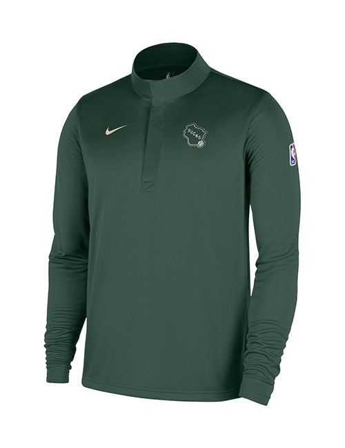 Nike City Edition 25-26 Coach Milwaukee Bucks 1/4 Zip Long Sleeve Shirt-front