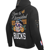 Pro Standard Para La Eternidad Milwaukee Bucks Hooded Sweatshirt- angled back