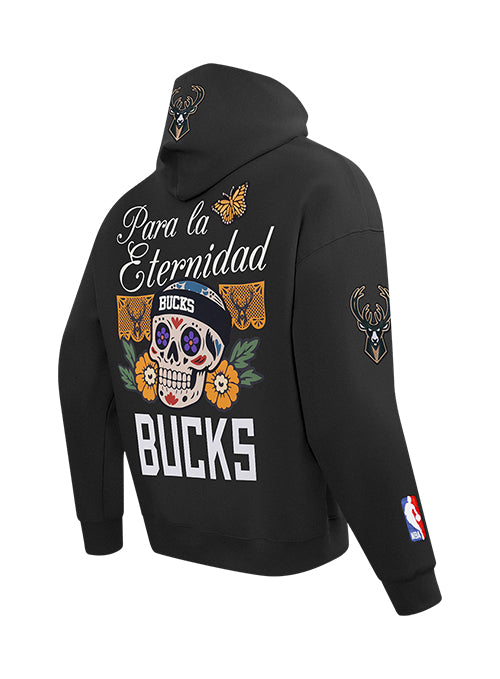 Pro Standard Para La Eternidad Milwaukee Bucks Hooded Sweatshirt- angled back