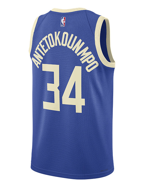 Nike 2024-25 City Edition Giannis Antetokounmpo Milwaukee Bucks Swingman Jersey-back