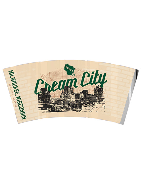 Great American 2025-26 City Edition Skyline Milwaukee Bucks Pint Glass-design