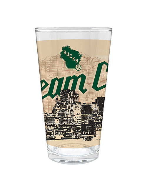 Great American 2025-26 City Edition Skyline Milwaukee Bucks Pint Glass