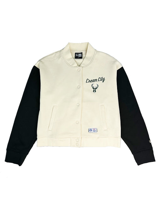Women's New Era 2025-26 City Edition The East Milwaukee Bucks Bomber Jacket