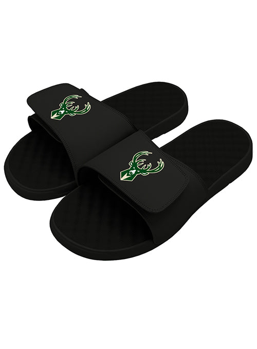 ISlide Primary Black Milwaukee Bucks Sandals