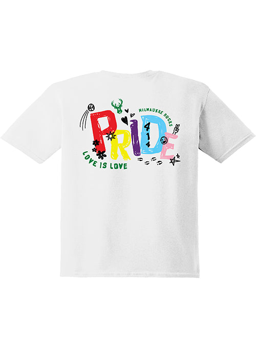 Bucks Pro Shop Love is Love Pride Milwaukee Bucks T-Shirt-back