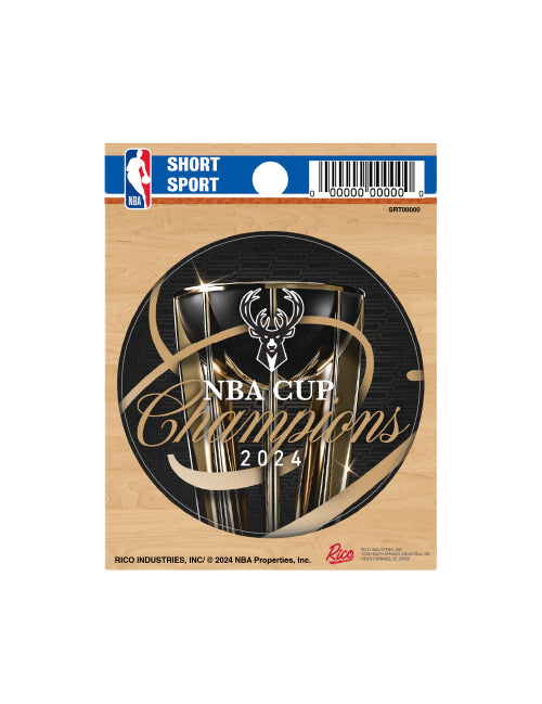 Rico NBA Cup Champions Milwaukee Bucks 4x4 Decal