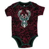 Newborn Outerstuff Slam Dunk Milwaukee Bucks 3-Piece Creeper Set