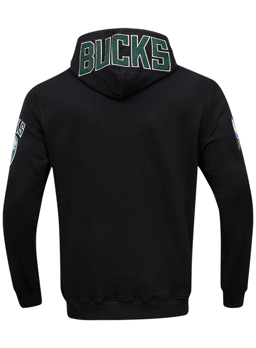 Pro Standard Classic Chenille Milwaukee Bucks Hooded Sweatshirt-back