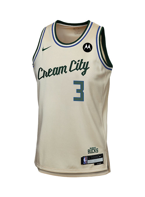 Youth Nike 2025-26 City Edition Myles Turner Milwaukee Bucks Swingman Jersey-front