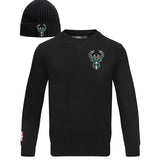 Pro Standard Milwaukee Bucks Sweater and Beanie Hat Box Set