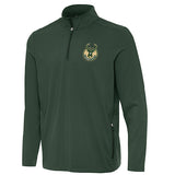 Antigua Global Logo Perilous Milwaukee Bucks 1/4 Zip Pullover