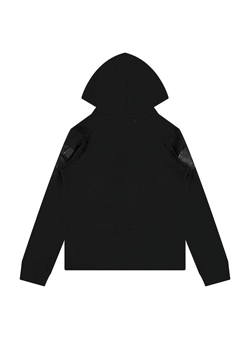 Youth Pro Standard Triple Black Milwaukee Bucks Full Zip Hooded Sweatshirt-back