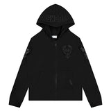 Youth Pro Standard Triple Black Milwaukee Bucks Full Zip Hooded Sweatshirt-front