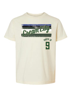 Youth Bucks Pro Shop 2025-26 City Edition Bobby Portis Jr Milwaukee Bucks T-Shirt-front