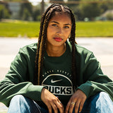 Nike 2025-26 Club Practice Green Milwaukee Bucks Crewneck Sweatshirt-model