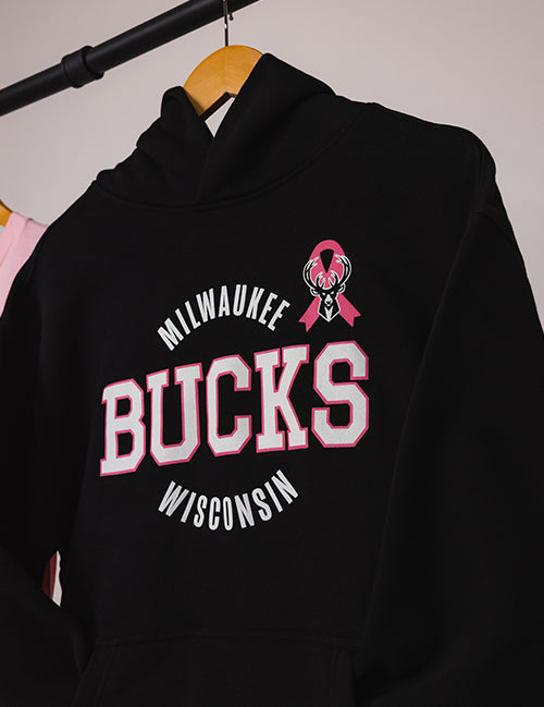 Bucks Pro Shop Breast Cancer Awareness Milwaukee Bucks Hooded Sweatshirt