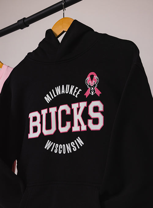 Bucks Pro Shop Breast Cancer Awareness Milwaukee Bucks Hooded Sweatshirt