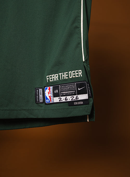 Game Worn Nike Icon Edition AJ Green Milwaukee Bucks Authentic Jersey-tag