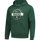 Nike 2025-26 Club Practice Green Milwaukee Bucks Hooded Sweatshirt